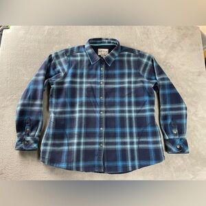 Orvis Womens Fleece Lined Flannel Shirt Jacket Size XXL Plaid Snap Shacket